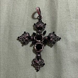 Black and Silver Cross Pendant.